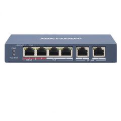 Ethernet Switch 6 θυρών 1x100Mbps HiPoE 3x100Mbps PoE & 2x100Mbps UPLINK 60W max HIKVISION DS-3E010