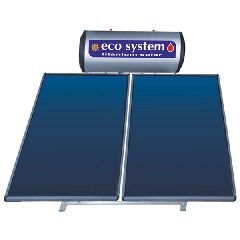 Ηλιακός θερμοσίφωνας ecosystem ES170/3,10ΚΑΘ διπλής ενέργειας κατάλληλος για κεραμοσκεπή