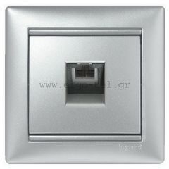 ΠΡΙΖΑ ΤΗΛΕΦΩΝΟΥ RJ11 VALENA METALLIC ΑΛΟΥΜΙΝΙΟ