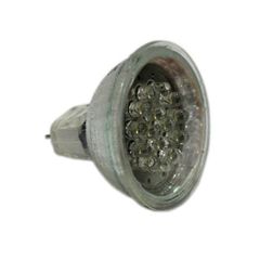 Λάμπα led MR11 0,8W 12V DC δέσμης 30° ντιμαριζόμενη κόκκινο φως με κάλυμμα και 15led