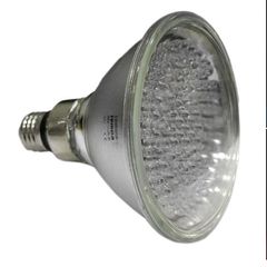 Λάμπα led PAR38 E27 (κήπου) 3W 42VAC δέσμης 30° RGB πολύχρωμη τύπου σκληράς υάλου