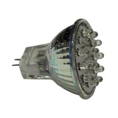 Λάμπα led MR11 0,8W 230V πράσινο φως χωρίς κάλυμμα με 15Led απλού τύπου δέσμης 30°