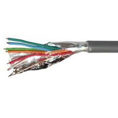 Καλώδιο τηλεφώνου γραμμής γκρι 0.60mm² 3 ζευγών μονόκλωνο συνεστραμμένο με θωράκιση