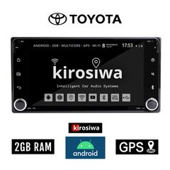 KIROSIWA 2GB Toyota GPS Android οθόνη αυτοκινήτου (Bluetooth Celica RAV4 Hilux Urban Cruiser RAV 4 IQ MR2 Prius αφής 7'' ιντσών 4x60W WI-FI Youtube Playstore USB OEM ραδιόφωνο εργοστασιακού τύπου Mirr
