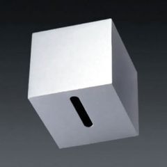 Φωτιστικό απλίκα τετράγωνη αλουμινίου γκρι με μία δέσμη φωτός για λάμπες καρφάκια με ντουί G9 230V