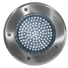 Φωτιστικό δαπέδου στρογγυλό inox 3W ψυχρό φως 230V στεγανό ΙΡ65 με 90 led κάθετα