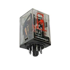 Ρελέ μίνι τύπου λυχνίας 6V DC με 8 πόδια 2 επαφές LED & TEST μπουτόν