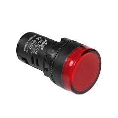 Ενδεικτική λυχνία Led πόρτας πίνακος 230V Φ22mm κόκκινη