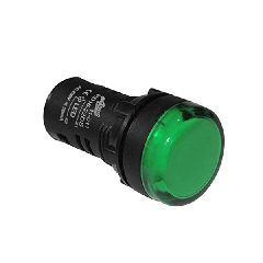 Ενδεικτική λυχνία Led πόρτας πίνακος 230V Φ22mm πράσινη
