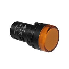 Ενδεικτική λυχνία Led πόρτας πίνακος 230V Φ22mm πορτοκαλί