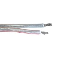Καλώδιο μεγαφωνικό (ηχείων) 2x1mm² διάφανο με μόνωση TCCA