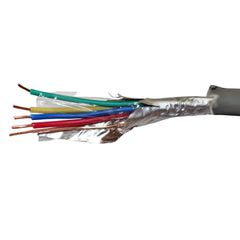 Καλώδιο τηλεφώνου γραμμής γκρι 4x0.60mm² 2 ζευγών μονόκλωνο συνεστραμμένο με θωράκιση από φύλλο αλουμινίου