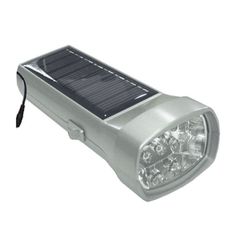 Φακός με 6 led λεύκα & φορτιστής κινητών τηλεφώνων με ηλιακή ενεργεία και 2 μπαταριές