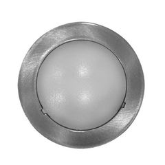 Led φωτιστικό επίτοιχο στρογγυλό mini Ø71mm σατινέ 0.3W 230V μπλε φως στεγανό IP54