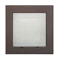Led φωτιστικό επίτοιχο τετράγωνο 71x71mm σαγρέ σκουριά 0.6W 230V ψυχρό φως στεγανό IP54