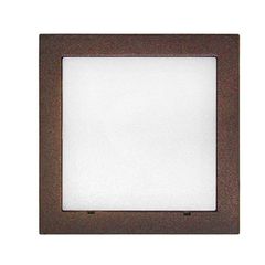 Led φωτιστικό επίτοιχο τετράγωνο 91x91mm σαγρέ σκουριά 1W 230V ψυχρό φως στεγανό IP54