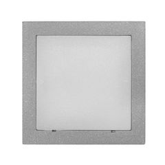 Led φωτιστικό επίτοιχο τετράγωνο 91x91mm γκρι 1W 230V μπλε φως στεγανό IP54
