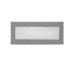 Led φωτιστικό επίτοιχο ορθογώνιο 121x51mm γκρι 0.6W 230V μπλε φως στεγανό IP54