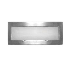 Led φωτιστικό επίτοιχο ορθογώνιο 121x51mm σατινέ 0.6W 230V μπλε φως στεγανό IP54