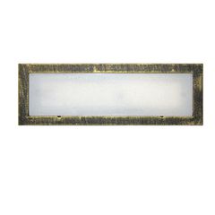 Led φωτιστικό επίτοιχο ορθογώνιο 180x60mm ρουστίκ 1,3W 230V θερμό φως στεγανό IP54