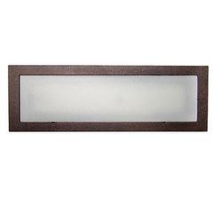 Led φωτιστικό επίτοιχο ορθογώνιο 180x60mm σαγρέ σκουριά 1.3W 230V θερμό φως στεγανό IP54