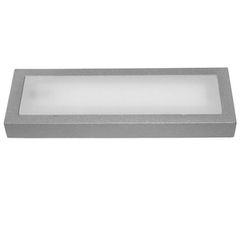 Led φωτιστικό επίτοιχο ορθογώνιο 180x60mm γκρι 1.3W 230V μπλε φως στεγανό IP54