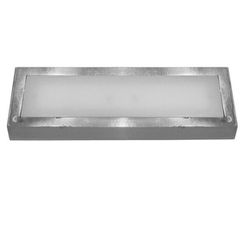 Led φωτιστικό επίτοιχο ορθογώνιο 180x60mm σατινέ 1.3W 230V μπλε φως στεγανό IP54
