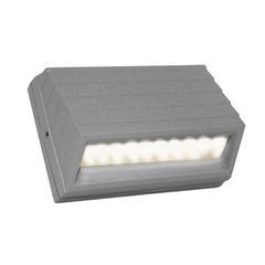 Led φωτιστικό επίτοιχο κυρτό γκρι 2W 230V θερμό λευκό φως στεγανό IP54