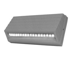Led φωτιστικό επίτοιχο κυρτό γκρι 3.2W 230V θερμό λευκό φως στεγανό IP54