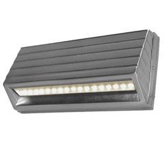 Led φωτιστικό επίτοιχο κυρτό σατινέ 3,2W 230V ψυχρό λευκό φως στεγανό IP54