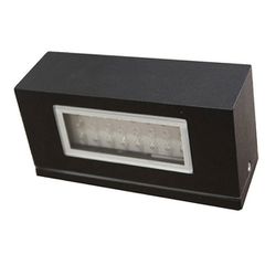 Led φωτιστικό επίτοιχο ορθογώνιο σαγρέ σκουριά 1.6W ψυχρό φως μονής κατεύθυνσης 24led 230V στεγανό I