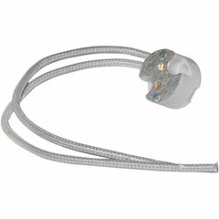 Ντουί πορσελάνης G5,3 DICHROIC 12V στρόγγυλο με καλώδιο σιλικόνης 15cm