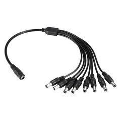 Splitter FOLKSAFE DC1F8M 1 θηλυκό σε 8 αρσενικά 5.5x2.1mm 4τμχ