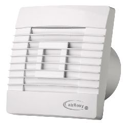 Εξαεριστήρας μπάνιου airRoxy prestige 100 με διακόπτη Φ100mm 15W 97m³/h 40dB & περσίδα βαρύτητας