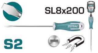 Κατσαβίδι μαγνητικό ίσιο TOTAL THT268200 SL 8X200mm
