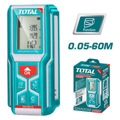 Μετρητής αποστάσεων laser 60m TOTAL TMT56016 με αυτονομία πάνω από 5000 μετρήσεις