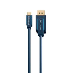 Καλώδιο CLICKTRONIC 44931 DisplayPort σε USB Type-C 4K/60Hz μήκους 1m