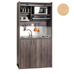 Πολυκουζίνα mini kitchen 105cm απόχρωση δρυς για ξενώνες, γραφεία & φοιτητικά studio