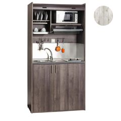 Πολυκουζίνα mini kitchen 105cm απόχρωση πεπαλαιωμένου για ξενώνες, γραφεία & φοιτητικά studio