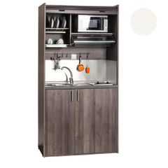Πολυκουζίνα mini kitchen 105cm απόχρωση λευκή για ξενώνες, γραφεία & φοιτητικά studio