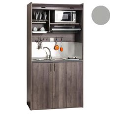 Πολυκουζίνα mini kitchen 105cm απόχρωση γκρι για ξενώνες, γραφεία & φοιτητικά studio