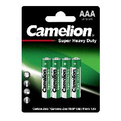 Μπαταρίες αλκαλικές απλές Camelion Super Heavy Duty AAA R03P-Bp4G 1,5V σε blister 4 τεμαχίων