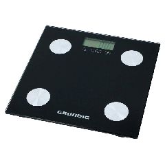 Ηλεκτρονική ζυγαριά μπάνιου γυάλινη Grundig 18682 με οπίσθιο φωτισμό οθόνης και λιπομέτρηση