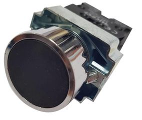 Μπουτόν πόρτας πίνακος μεταλλικό LEY5A-B 230V Φ22 μαύρο