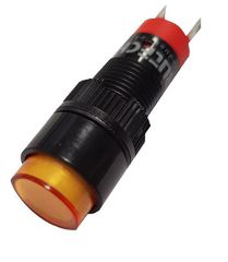 Ενδεικτική λυχνία led LAS3F-IO πόρτας πίνακος 12VAC/DC Φ10mm κίτρινη Xindali