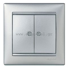 ΔΙΑΚΟΠΤΗΣ ΚΟΜΜΥΤΑΤΕΡ ΦΩΤΕΙΝΟΣ VALENA METALLIC ΑΛΟΥΜΙΝΙΟ