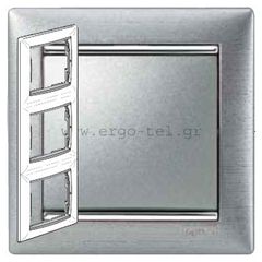 ΠΛΑΙΣΙΟ 3 ΘΕΣΕΩΝ ΚΑΘΕΤΟ VALENA BRUSHED ALU/SILVER (BRUSHED ΑΛΟΥΜΙΝΙΟ/ΑΣΗΜΙ)
