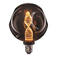 Λάμπα Led Globe G125 E27 4W 220-240V θερμό φως 1800k 55lm δέσμης 360° Dented DNA smoky dimmable