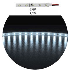 Led ταινία 5m 4.8W/m 12VDC ψυχρό λευκό φως IP20 μη στεγανή αυτοκόλλητη 60LED3528/m