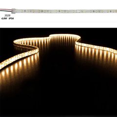 Led ταινία 5m 4.8W/m 12VDC κίτρινο-πορτοκαλί φως IP54 στεγανή αυτοκόλλητη 60LED3528/m